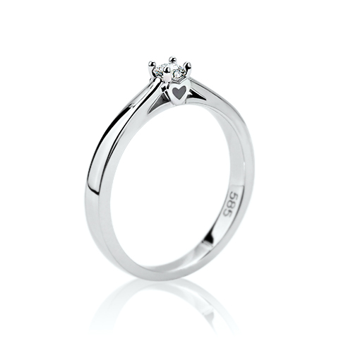 [1부_클라라R]1부 다이아몬드 프로포즈 반지 하트 옆면 4발물림 심플한 디자인